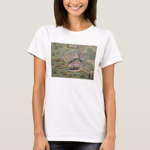 Camiseta Mapa de Flissinga, 'de Civitates Orbis Terrarum