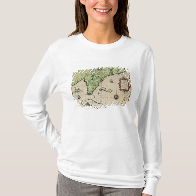 Camiseta Mapa de Florida, 'de Narratio Brevis (Frente)