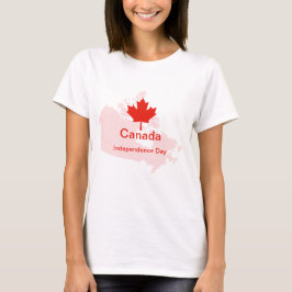 Camiseta Mapa de Folha do Orgulho Canadense