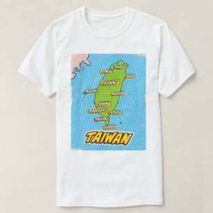 Camiseta Mapa de Formosa Ilustrado com pop Art