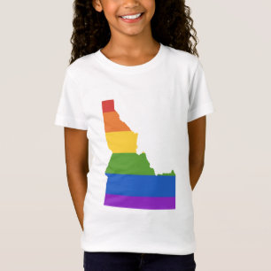 Camiseta Mapa de Gay dos EUA Estado de Idaho