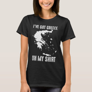 Camiseta Mapa De grécias Para A Europa Homens De Arma Grego