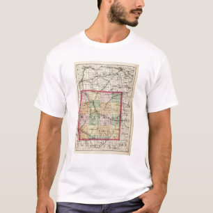 Camiseta Mapa de Hillsdale County, Michigan
