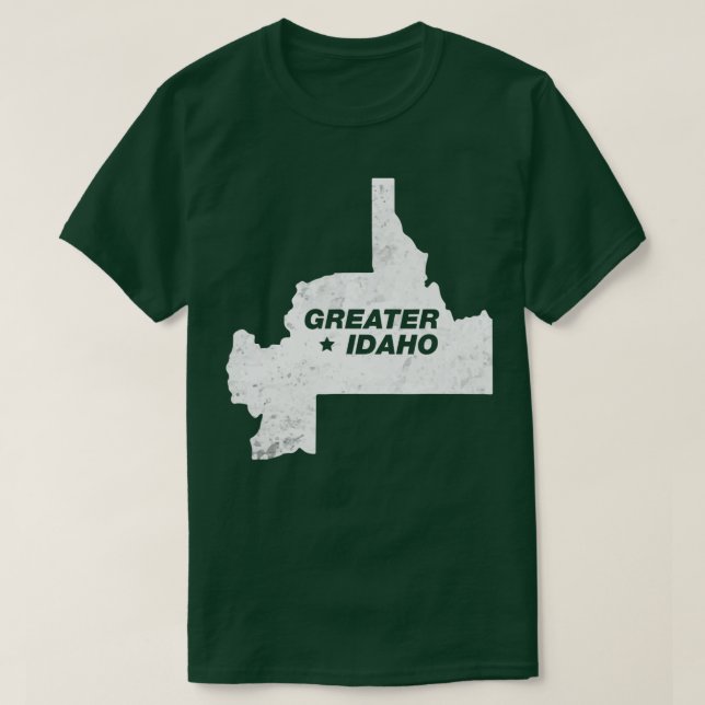 Camiseta Mapa de Idaho Maior (Frente do Design)