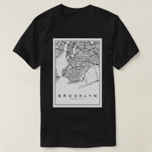 Camiseta Mapa de Ilustração do Brooklyn