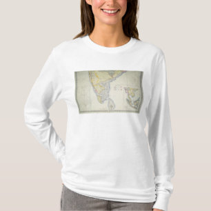 Camiseta Mapa de India do sul britânico, 1872