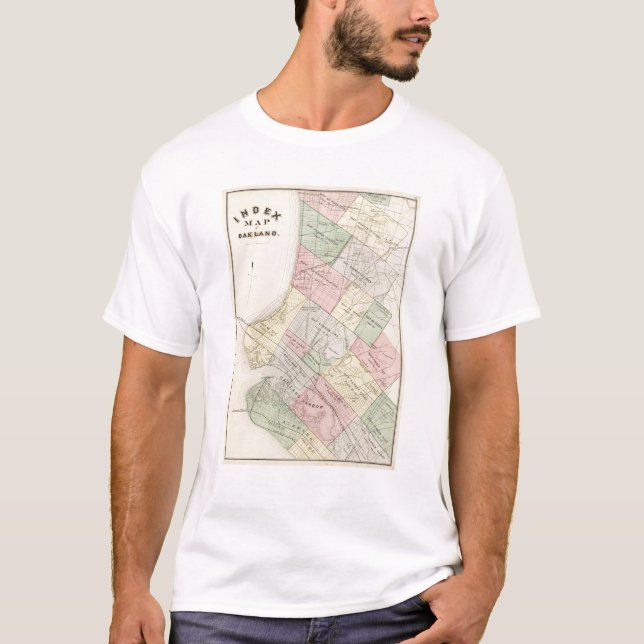 Camiseta Mapa de índice de Oakland (Frente)