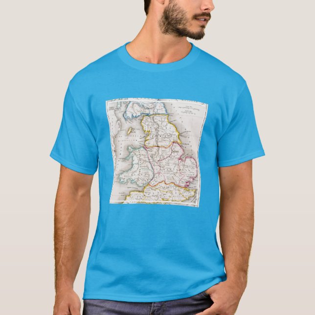 Camiseta Mapa de Inglaterra | Britannia Antiqua (Frente)