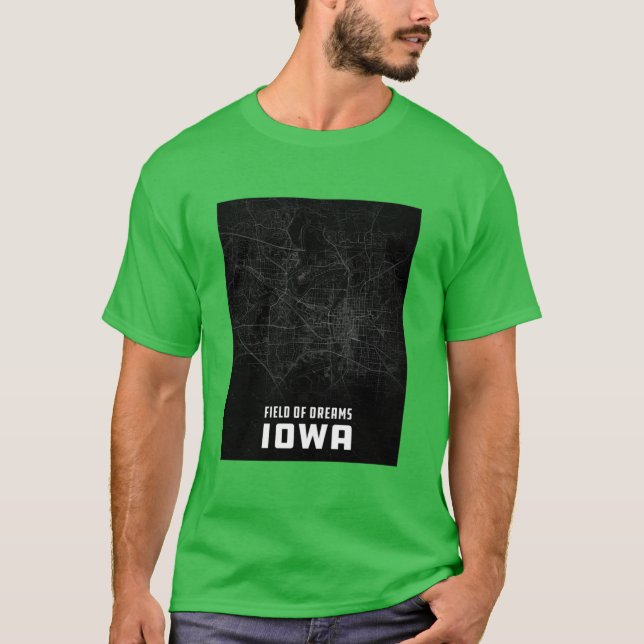 Camiseta Mapa de Iowa City Extragrande (Frente)