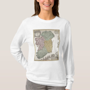 Camiseta Mapa de Ireland que mostra as províncias de Ulste