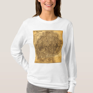 Camiseta Mapa de IslandPanoramic do deserto da montagem