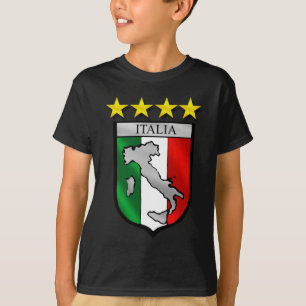 Camiseta mapa de italia da bandeira de Italia do protetor