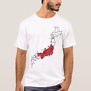 Camiseta Mapa de Japão
