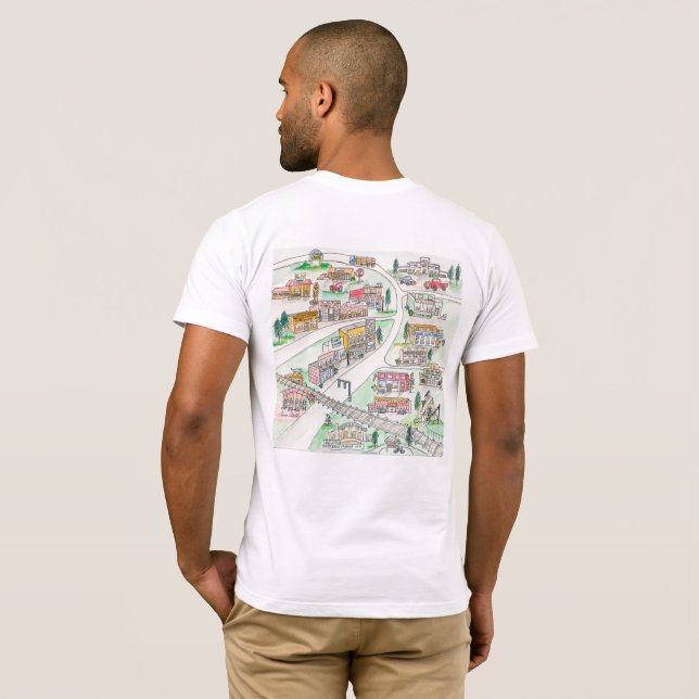 Camiseta Mapa de Kane, Camisa-T de Homens da AP (Parte Traseira Completa)