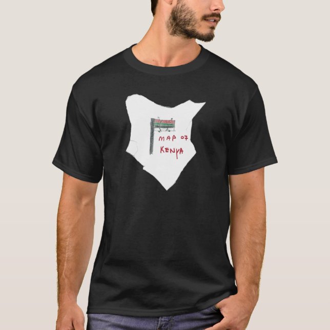 Camiseta Mapa de Kenya (Frente)