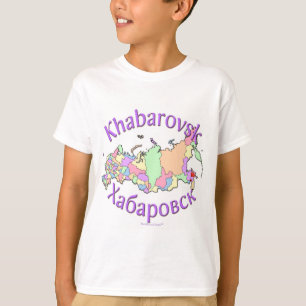 Camiseta Mapa de Khabarovsk Rússia
