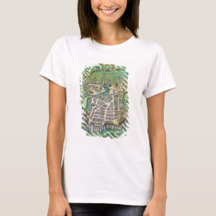 Camiseta Mapa de La Rochelle, 'de Civitates Orbis Terrarum