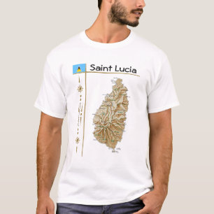 Camiseta Mapa de Lúcia do Santo + Sinalizador + Título T-Sh