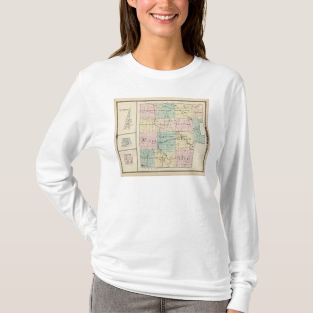 Camiseta Mapa de Marquette County & de Westfield (Frente)
