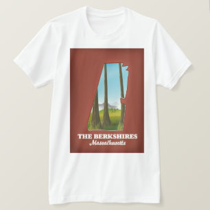Camiseta Mapa de Massachusetts em Berkshires