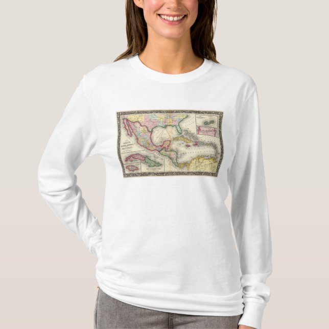 Camiseta Mapa de México, América Central (Frente)