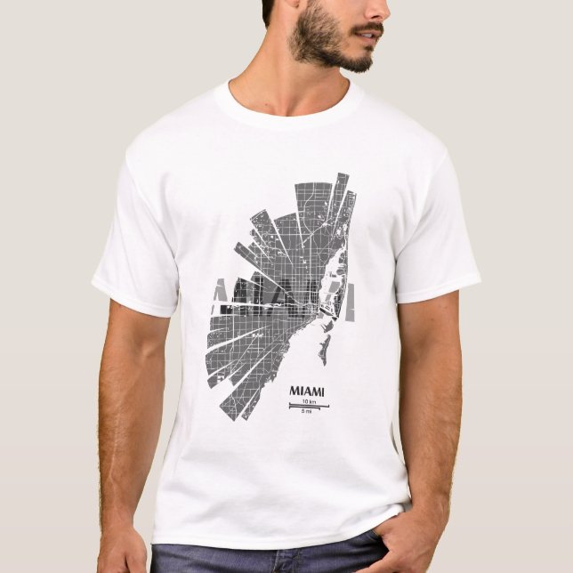 Camiseta Mapa de Miami (Frente)