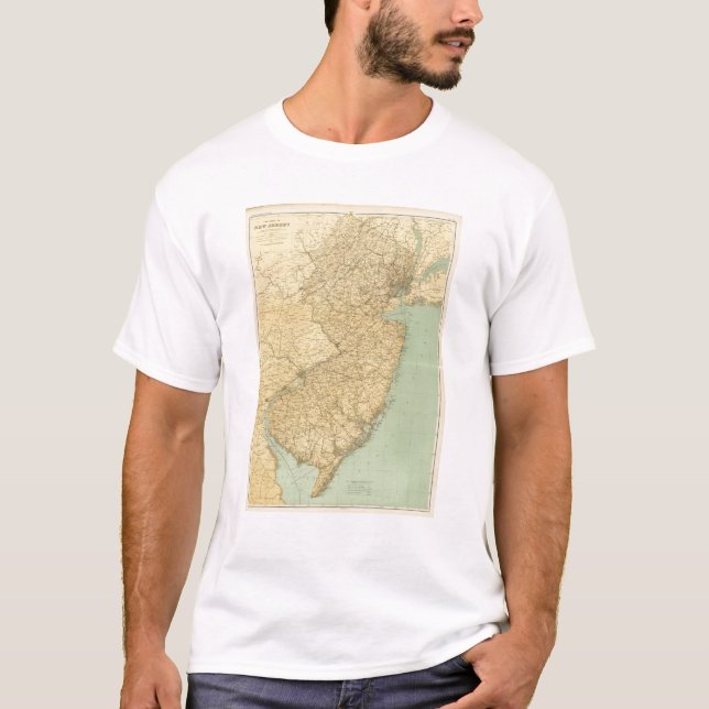 Camiseta Mapa de New-jersey (Frente)