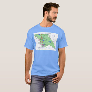 Camiseta Mapa de Nomes de Lugares de SLO