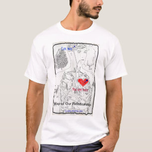 Camiseta Mapa de nossa relação por Katie Pfeiffer