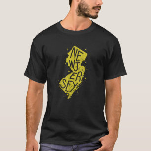 Camiseta Mapa de Nova Jersey - Estados Unidos