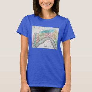Camiseta Mapa de Nova Orleães, 1837