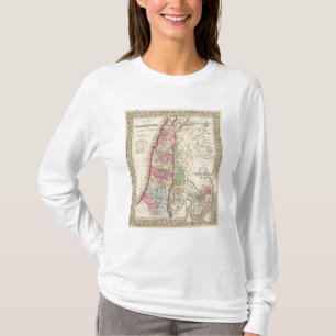 Camiseta Mapa de Palestina, Jerusalem por Mitchell