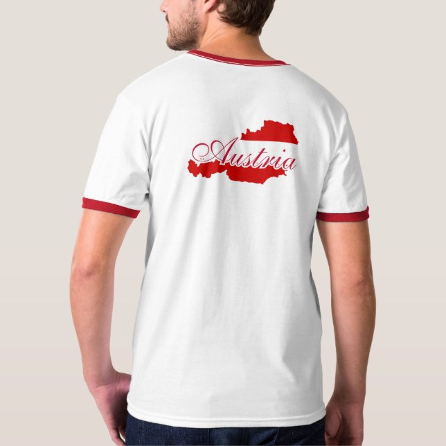 Camiseta Mapa de pavilhão da Áustria (Verso)