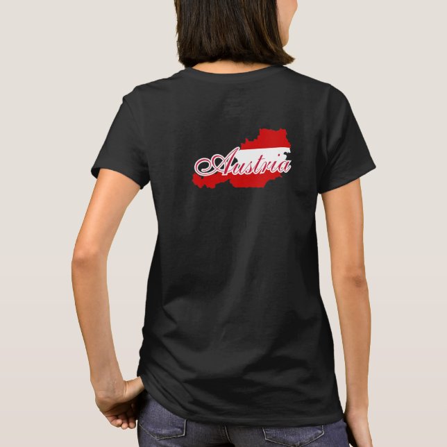 Camiseta Mapa de pavilhão da Áustria (Verso)