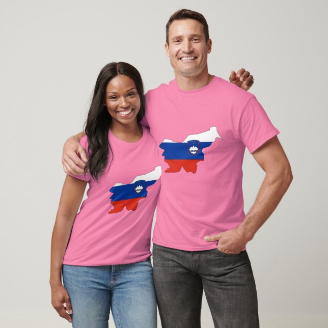 Camiseta Mapa de pavilhão da Eslovênia (Unissex)