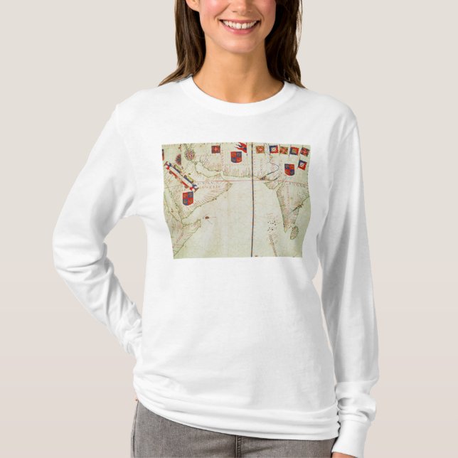 Camiseta Mapa de Persia, de Arábia e de India (Frente)
