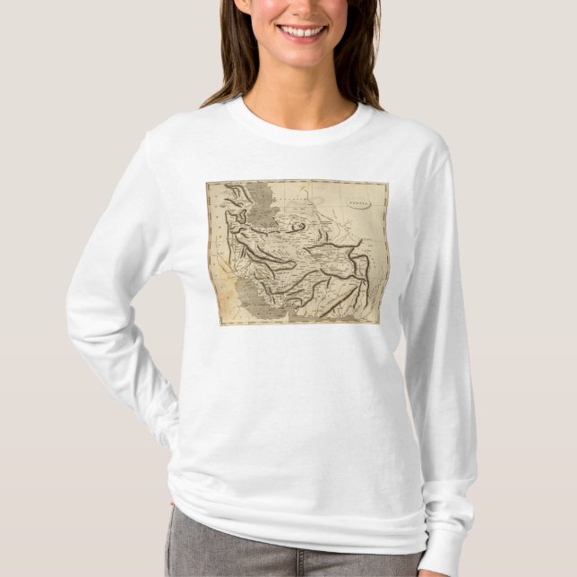 Camiseta Mapa de Persia por Arrowsmith (Frente)