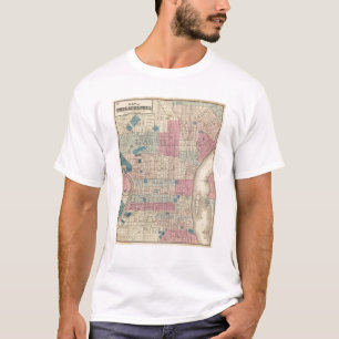 Camiseta Mapa de Philadelphfia, Pensilvânia