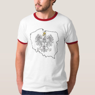 Camiseta Mapa de Polônia com Águia
