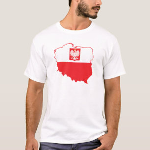 Camiseta Mapa De Polônia Em Cores Poloneses