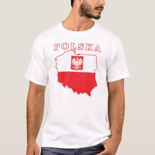 Camiseta Mapa de Polska com Eagle