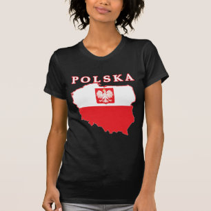 Camiseta Mapa de Polska com Eagle
