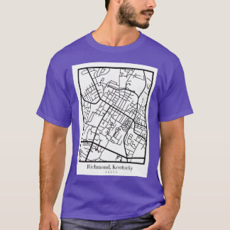 Camiseta Mapa de Richmond Ky Oversized