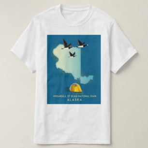 Camiseta Mapa de ruas do Alasca