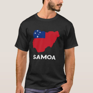 Camiseta Mapa de Samoa Orgulho Samoano Bandeira Samoana Raí