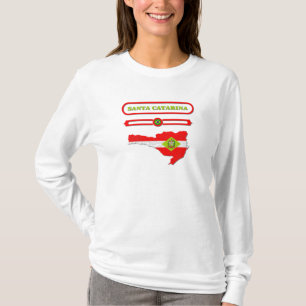 CAMISETA MAPA DE SANTA CATARINA. SAMER BRASIL