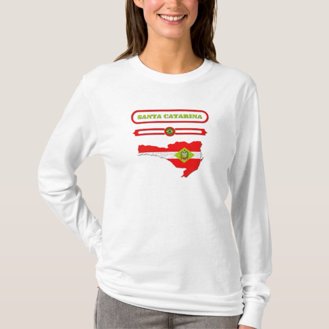 CAMISETA MAPA DE SANTA CATARINA. SAMER BRASIL (Frente)