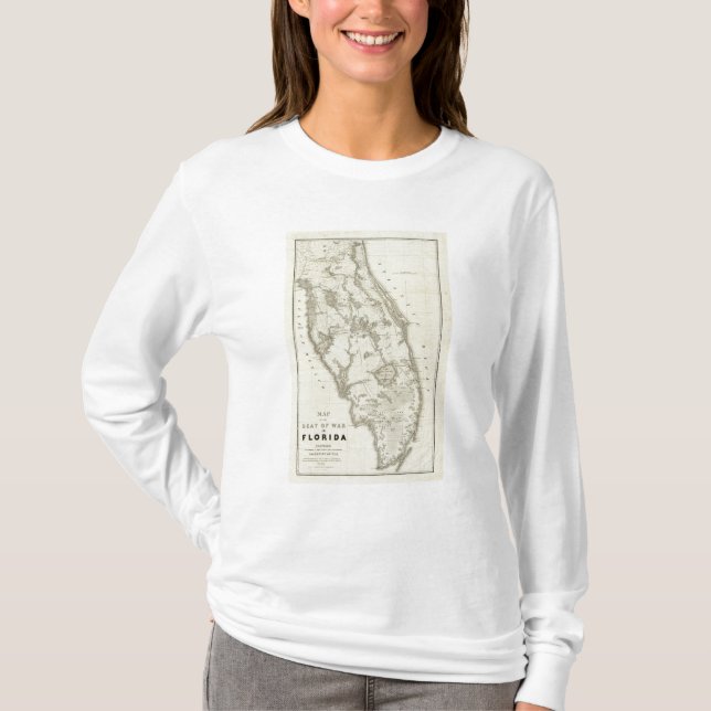Camiseta Mapa de Seat da guerra em Florida (Frente)