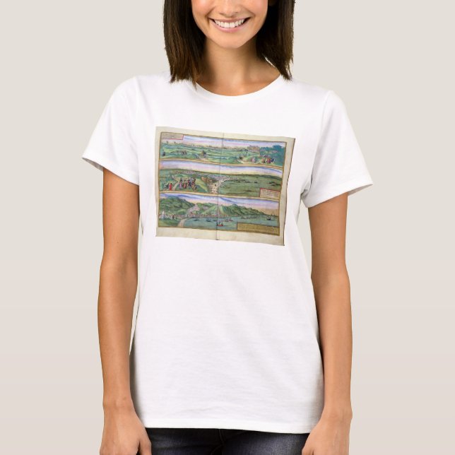Camiseta Mapa de Sevilha, Cádiz e Málaga, de Civitas (Frente)