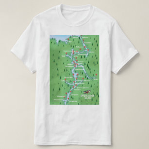 Camiseta Mapa de Shannon Ireland do rio